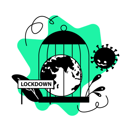 Global lockdown  Illustration