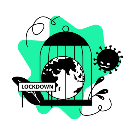 Global lockdown  Illustration