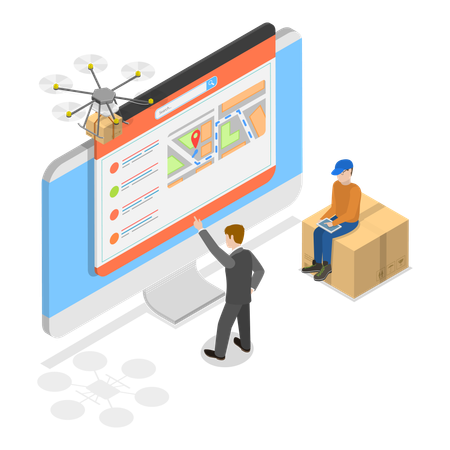 Global Logistic tracking  Illustration