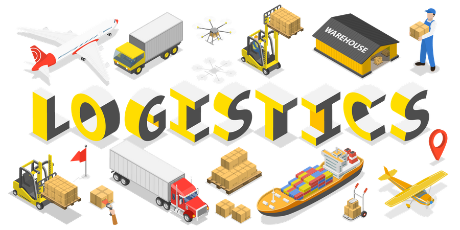 Global Logistics Illustration