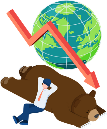 Global market crash  Illustration