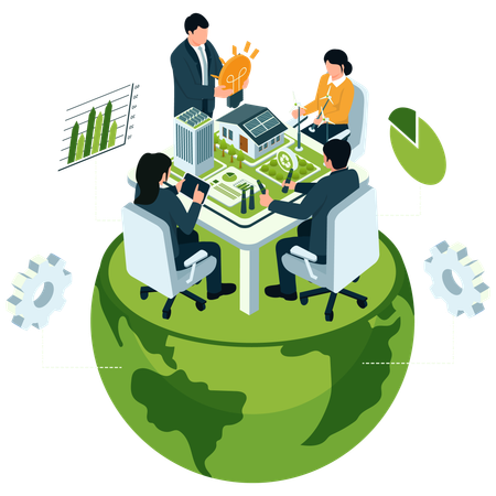 Global Meeting for Eco Innovation  Illustration