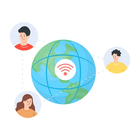 Global Network  Illustration