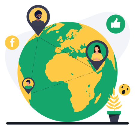 Global network  Illustration