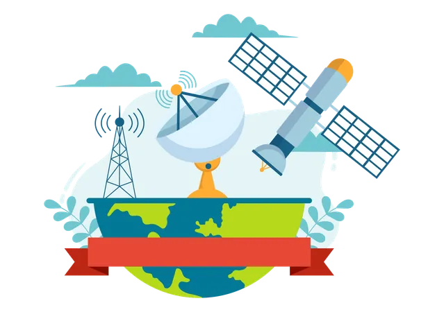 Global network communication  Illustration