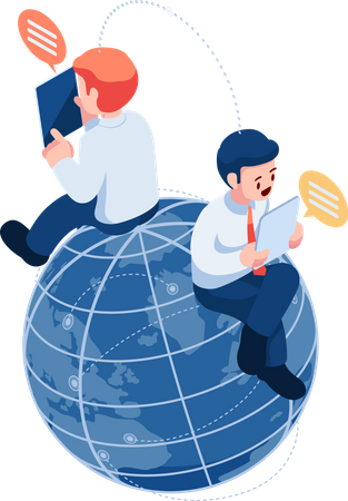 Global Network Connection  Illustration