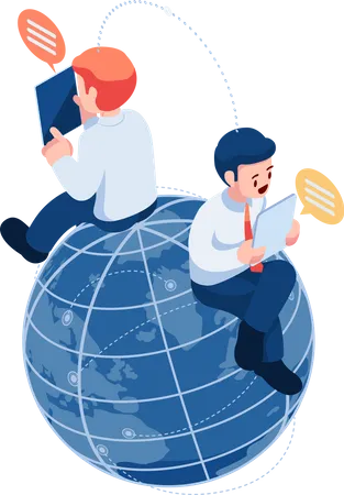 Global Network Connection  Illustration