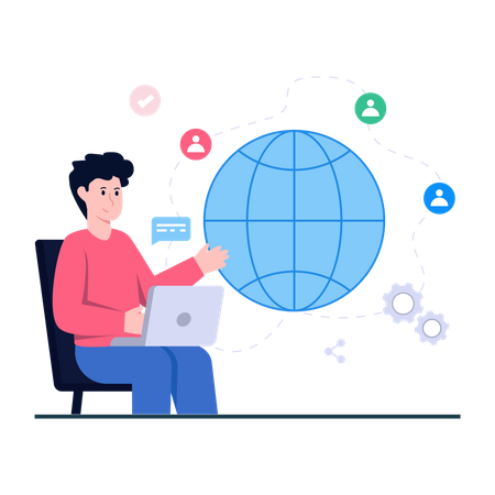 Global Network  Illustration