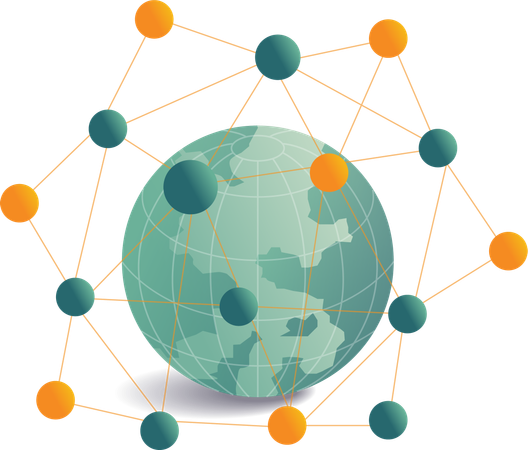 Global network  Illustration