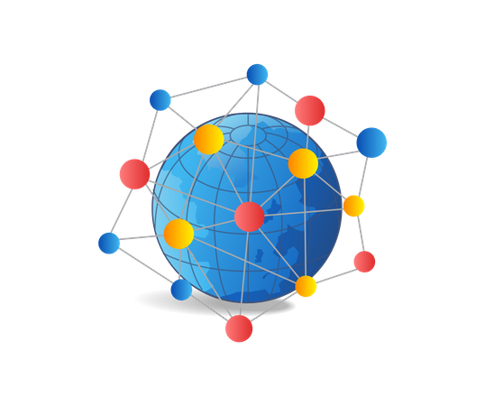 Global network  Illustration