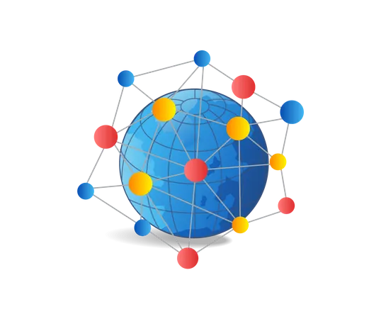 Global network  Illustration