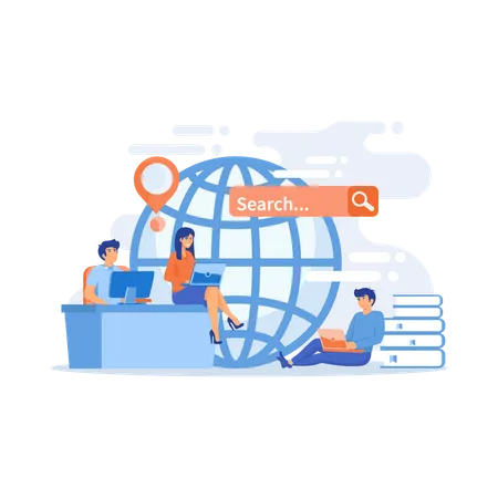 Global network  Illustration