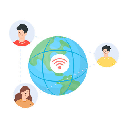 Global Network  Illustration
