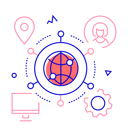 Global Networking  Illustration