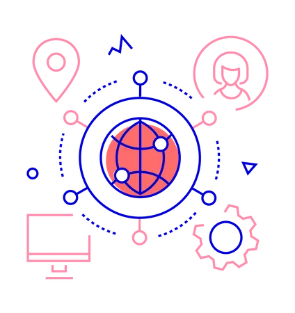 Global Networking  Illustration