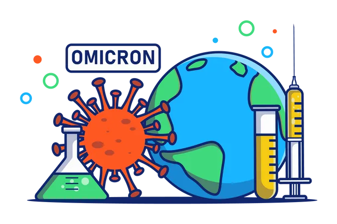 Vacina global contra o vírus omicron  Ilustração