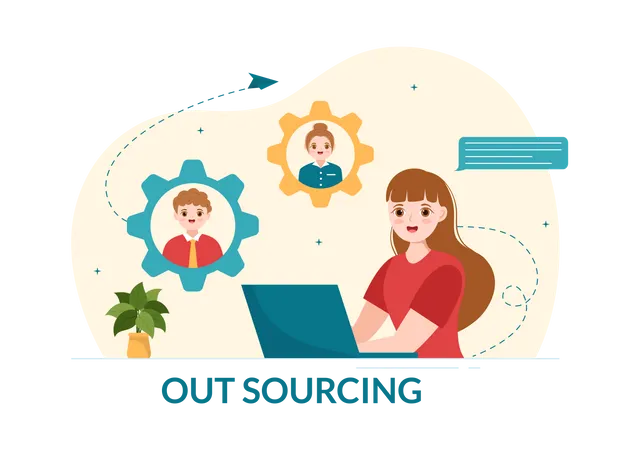 Global Outsourcing  Illustration