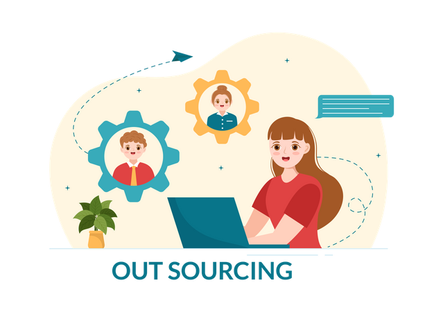 Global Outsourcing  Illustration