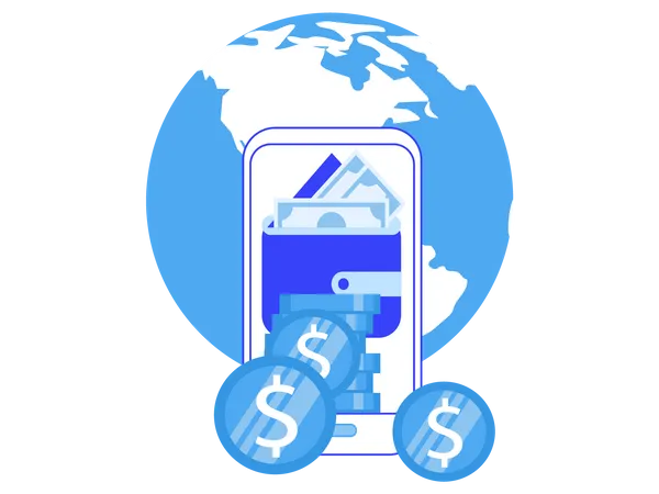 Global payment  Illustration