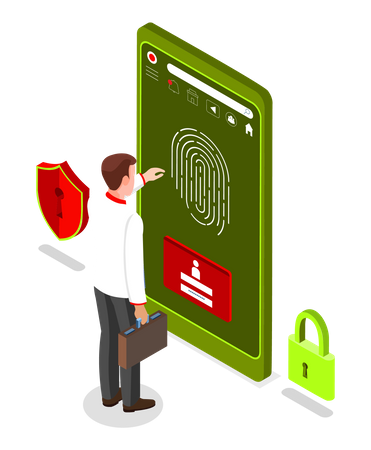 Global personal data security  일러스트레이션