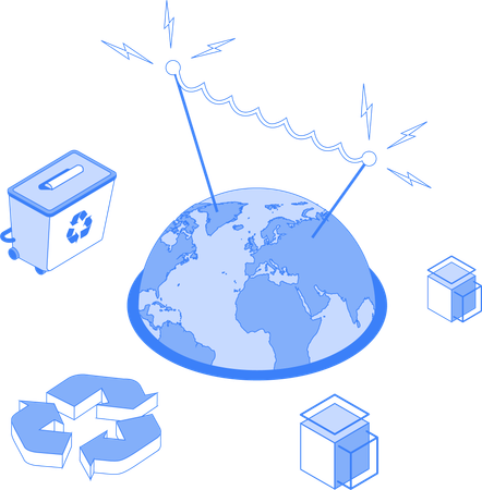 Global power and energy  Illustration