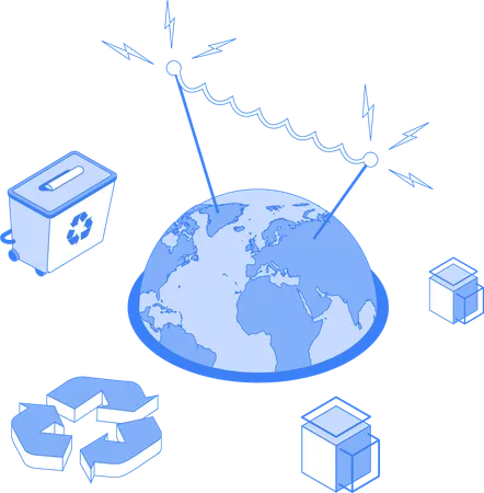 Global power and energy  Illustration