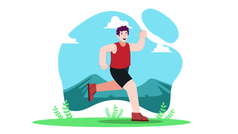 Global Running Day  Illustration