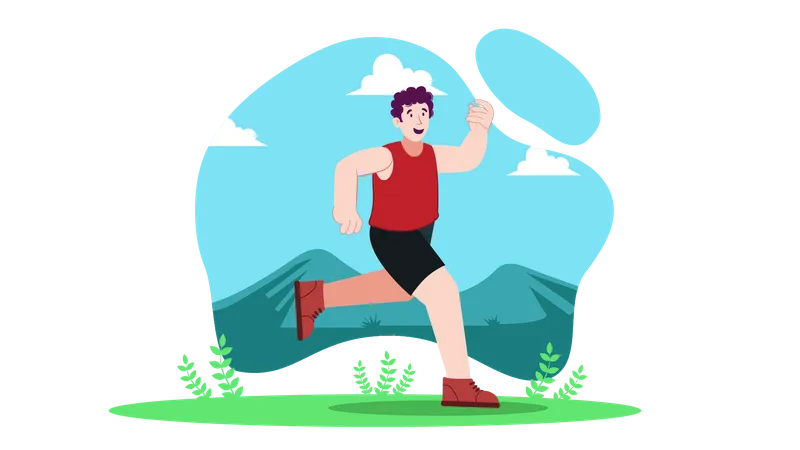 Global Running Day  Illustration