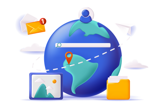 Global Search  Illustration