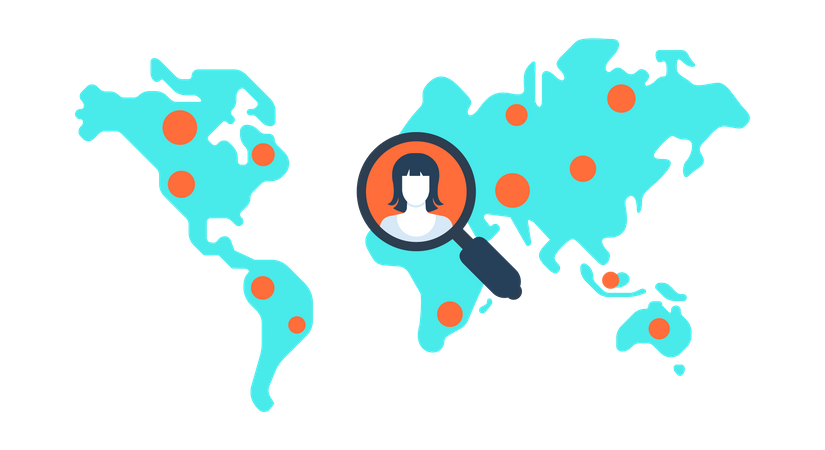 Global Search  Illustration