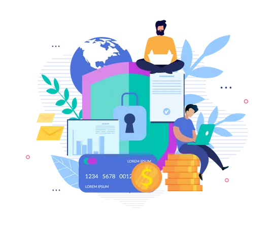 Global Security for Account and Online Banking  Illustration