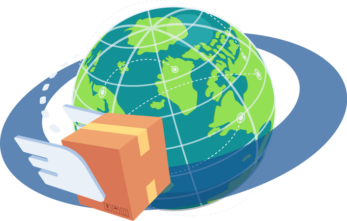 Global Shipment and Logistics Illustration