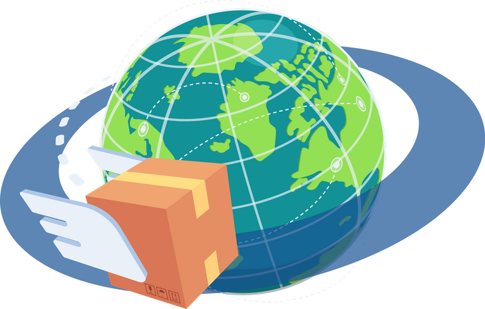 Global Shipment and Logistics  Illustration