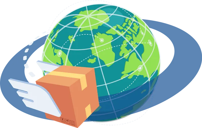 Global Shipment and Logistics  Illustration