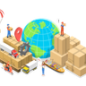 logistics network illustrations free