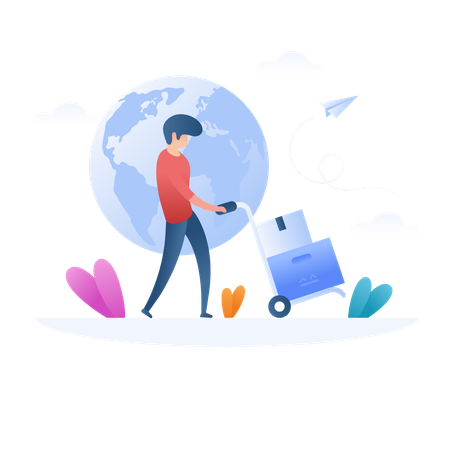 Global Shipping  Illustration