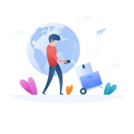Global Shipping  Illustration