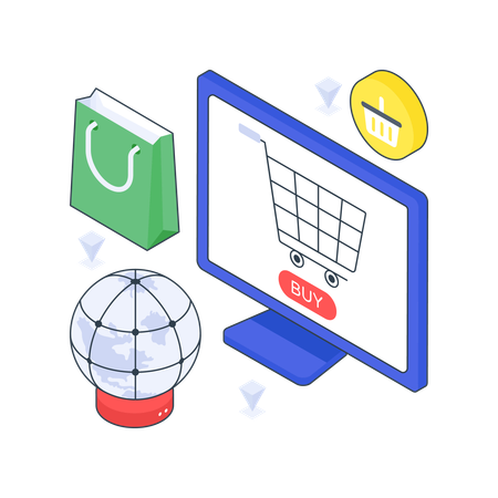 Global Shopping  Illustration