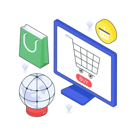 Global Shopping  Illustration