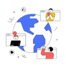 illustrations for global connectivity