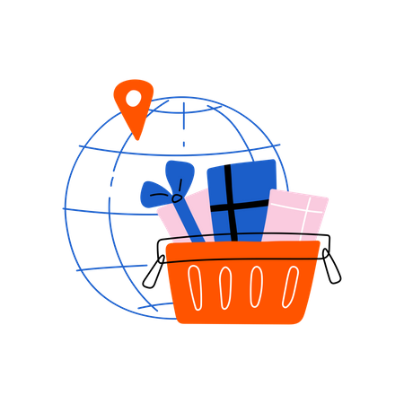 Global store  Illustration