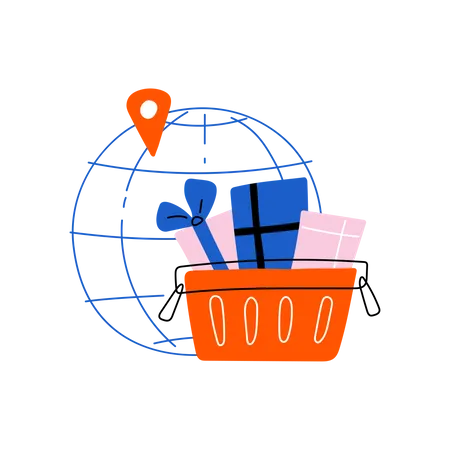 Global store  Illustration