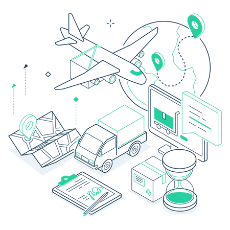 Global Transport logistics  Illustration