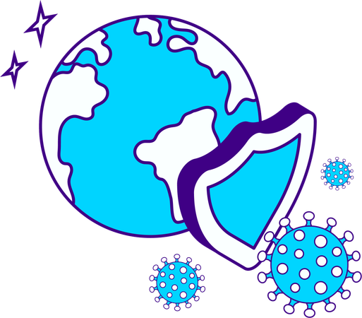 Global virus protection  Illustration