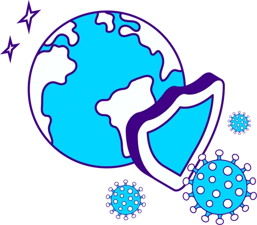 Global virus protection  Illustration