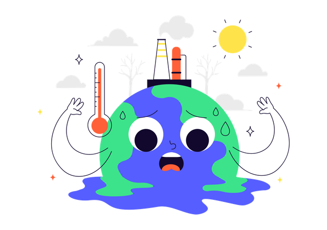 Global Warming  Illustration
