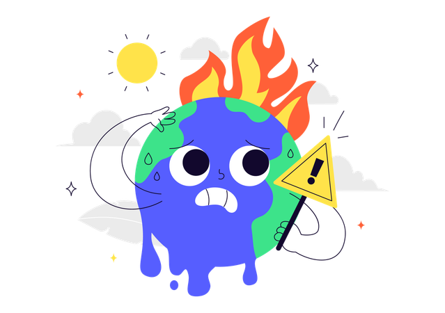 Global Warming  Illustration