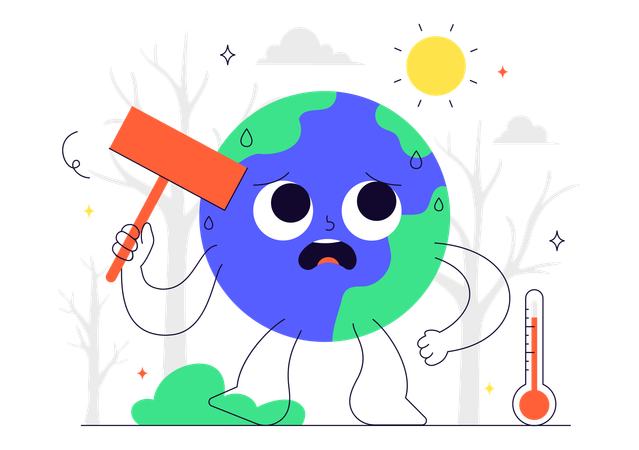 Global Warming  Illustration