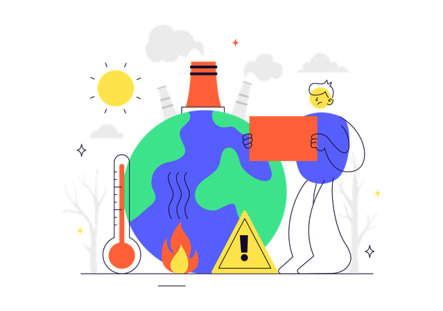 Global Warming  Illustration