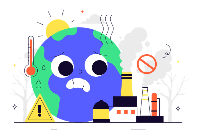 Global Warming  Illustration